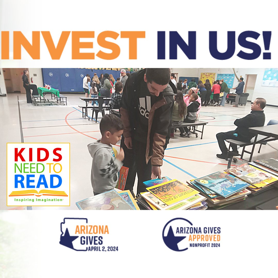 🌟 Support Kids Need to Read on AZ Gives Day! 📚💖 Spread the word and make a difference for children's literacy! #AZGivesDay #KidsNeedtoRead 🌟