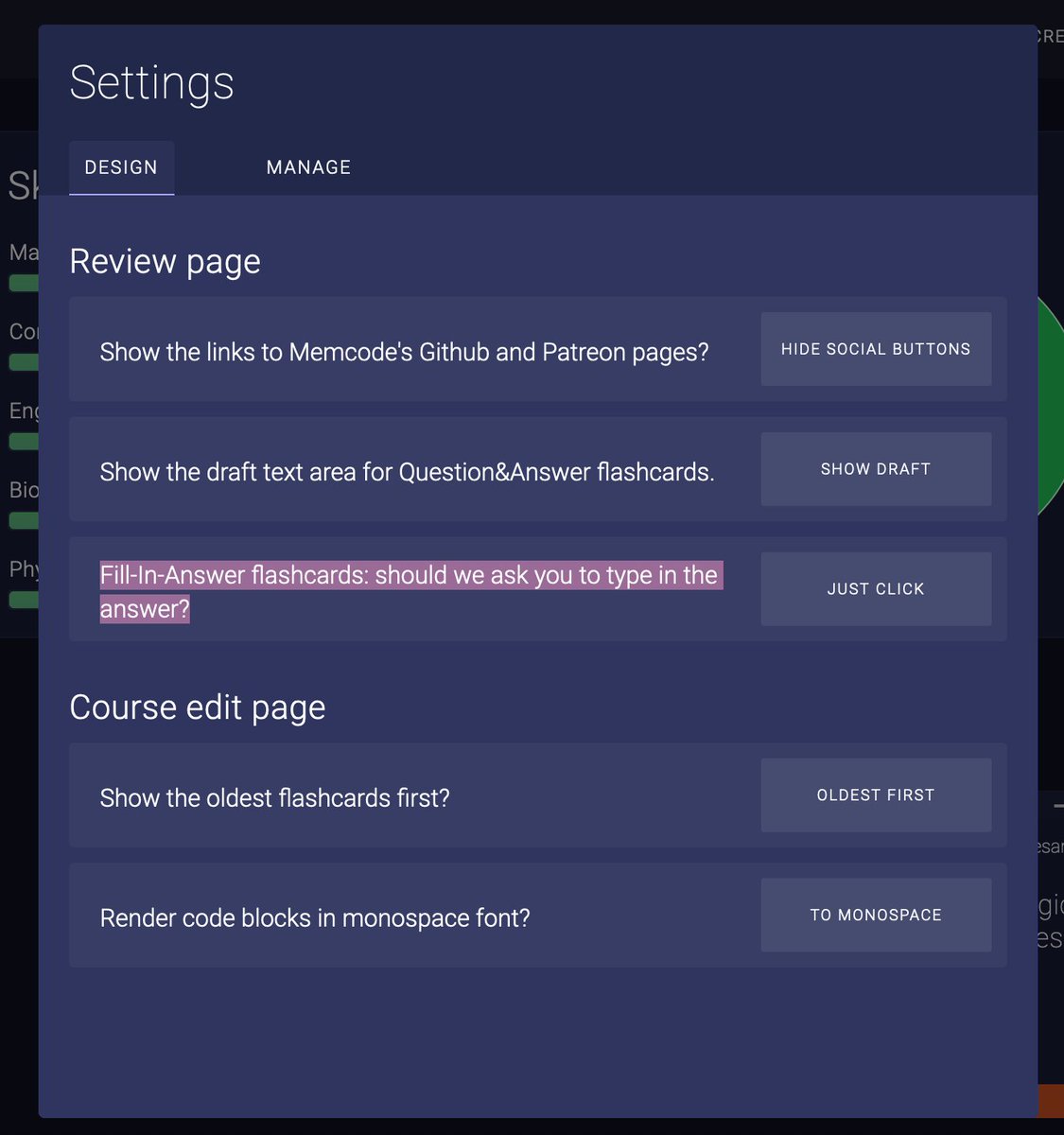 memcodeapp's tweet image. ✅ In the Settings modal, you can now enable "JUST CLICK" mode - this will make it possible to review cloze delection flashcards by clicking on hidden words!
This is a much faster way to learn vocabulary on mobile compared to the usual "typing in the word".