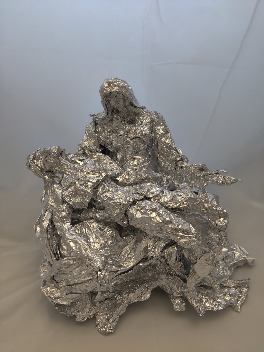 Pieta by Michelangelo - Aluminum Foil Sculpture
#foil #sculpture #art #fanart #pieta #michelangelo #classicart #traditionalart #renissance #virginmary #jesusofnazareth #christianity #judaism #romancatholic #catholic #religion