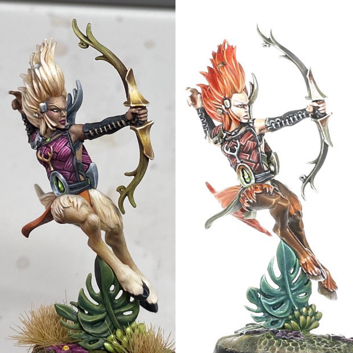 so i like to refer to the box art of minis when I’m painting them to see what details are etc & it’s so wild how different a sculpt can look with different paint jobs! i kinda like it as you can really make a mini your own & that’s really cool ^.^ #WarhammerCommunity