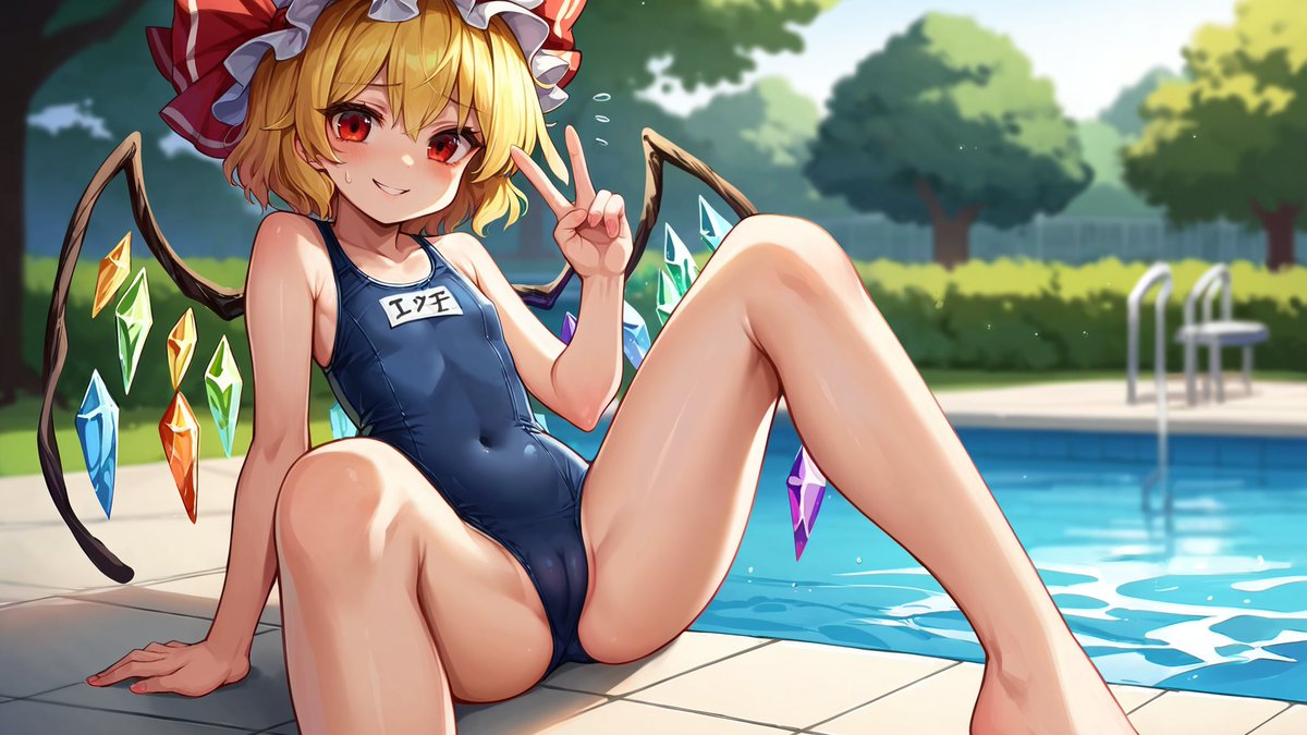 Blondebro1's tweet photo. If you dare, then here's some wallpapers (x3) of Flandre Scarlet from 東方Project #AIイラスト美少女 
https://t.co/hjQcmbCSK5 https://t.co/yrXCQSMF0S
