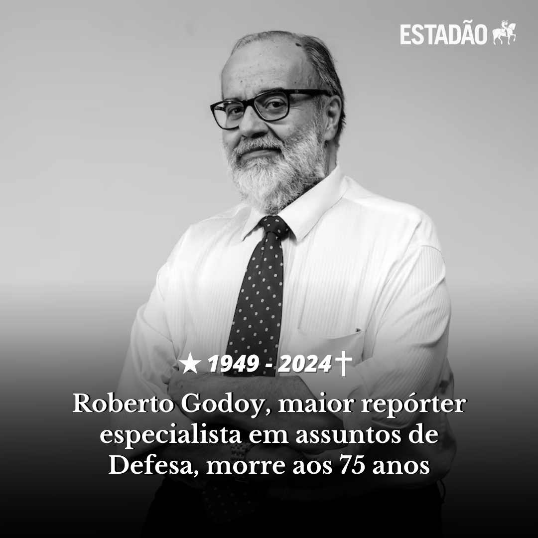 Estadao's tweet photo. 1949 - 2024
Roberto Godoy, maior repórter especialista em assuntos de Defesa, morre aos 75 anos, em Campinas 
https://t.co/RruMdxd4uE https://t.co/2kNB1Z7H6K