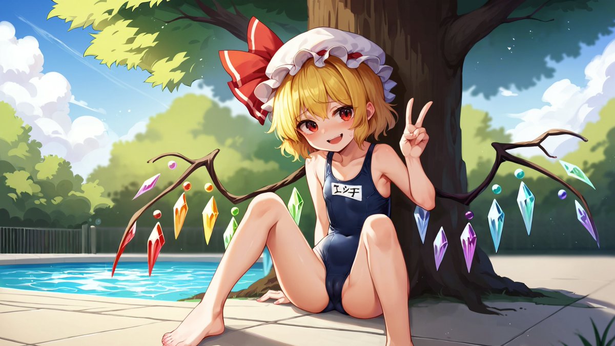 Blondebro1's tweet photo. If you dare, then here's some wallpapers (x3) of Flandre Scarlet from 東方Project #AIイラスト美少女 
https://t.co/hjQcmbCSK5 https://t.co/yrXCQSMF0S