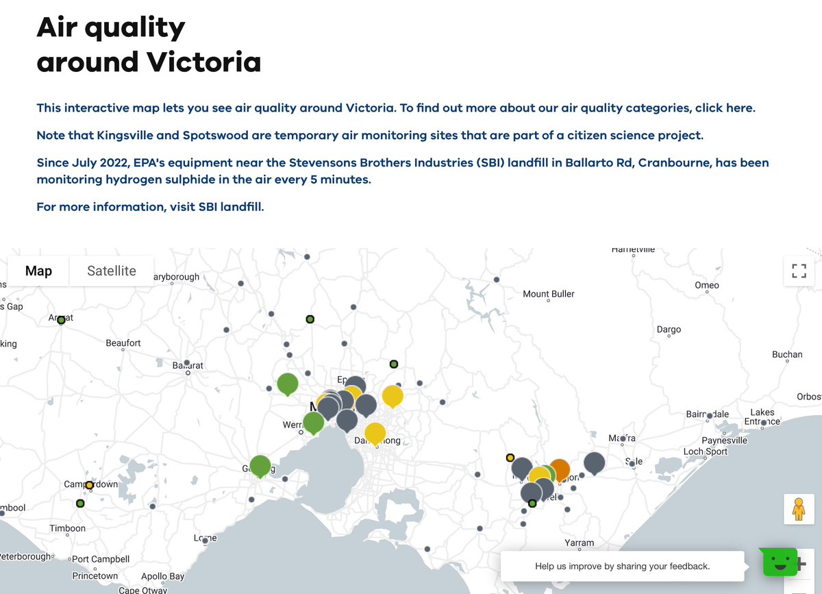 @misguidedjenni @VicGovEPA The @VicGovEPA #AirWatch service is not fit for purpose. It offers no useful information to communities and no protection from significant #AirPollution events such as current #PlannedBurns. @Steve_Dimo @DEECA_Vic @DocsEnvAus @AsthmaAustralia @michelegoldman #springst #gippsnews