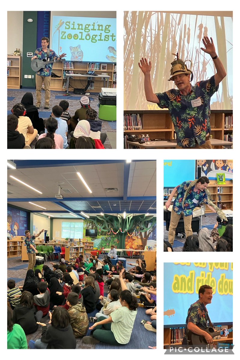 ⁦⁦⁦@golibrary103 welcomed back the Singing Zoologist, Lucas Miller to share some Science fun with our 4th and 5th grade students❣️⁦@NISDGlenoaks⁩ ⁦@NISDLib⁩ ⁦@NISD⁩