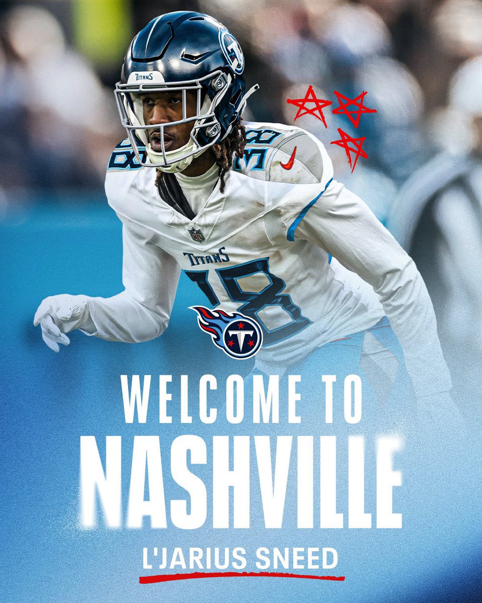 OFFICIAL: The @Titans made the following trade to acquire CB L’Jarius Sneed from Kansas City:   Tennessee Receives CB L’Jarius Sneed 2024 Seventh-Round Pick (#252)   Kansas City Receives 2024 Seventh-Round Pick (#221) 2025 Third-Round Pick