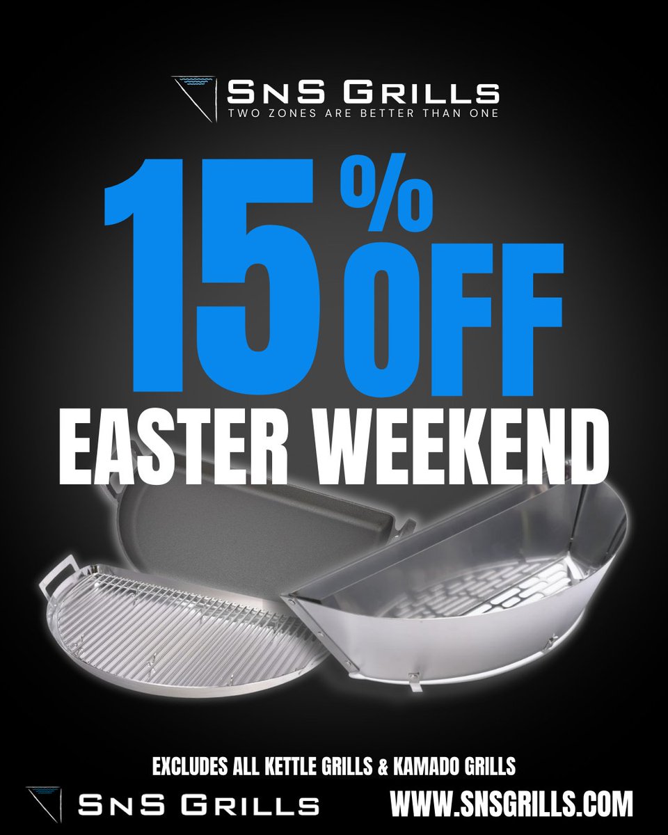 This weekend take 15% OFF ALL ACCESSORIES! Simply enter the coupon code EASTER at checkout! snsgrills.com #snsgrills #slownsear #bbq #grilling #easterweekend