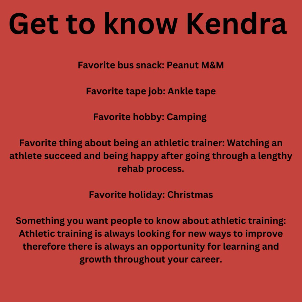 Next up to bat is our softball AT! We appreciate all that you do for the team!