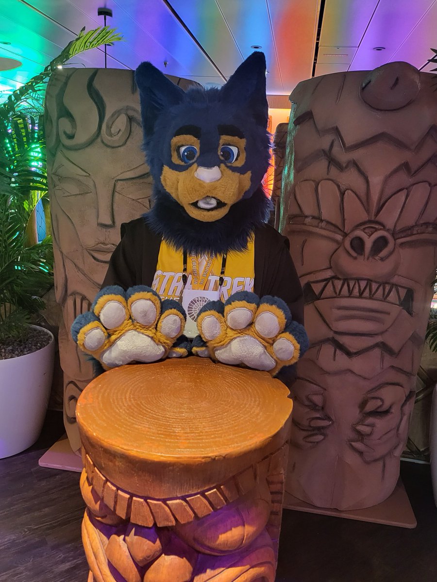 Welcome to the tiki bar~! 🍹

#FursuitFriday #StarTrekCruise #StarTrekTheCruise #StarTrekTheCruiseVII