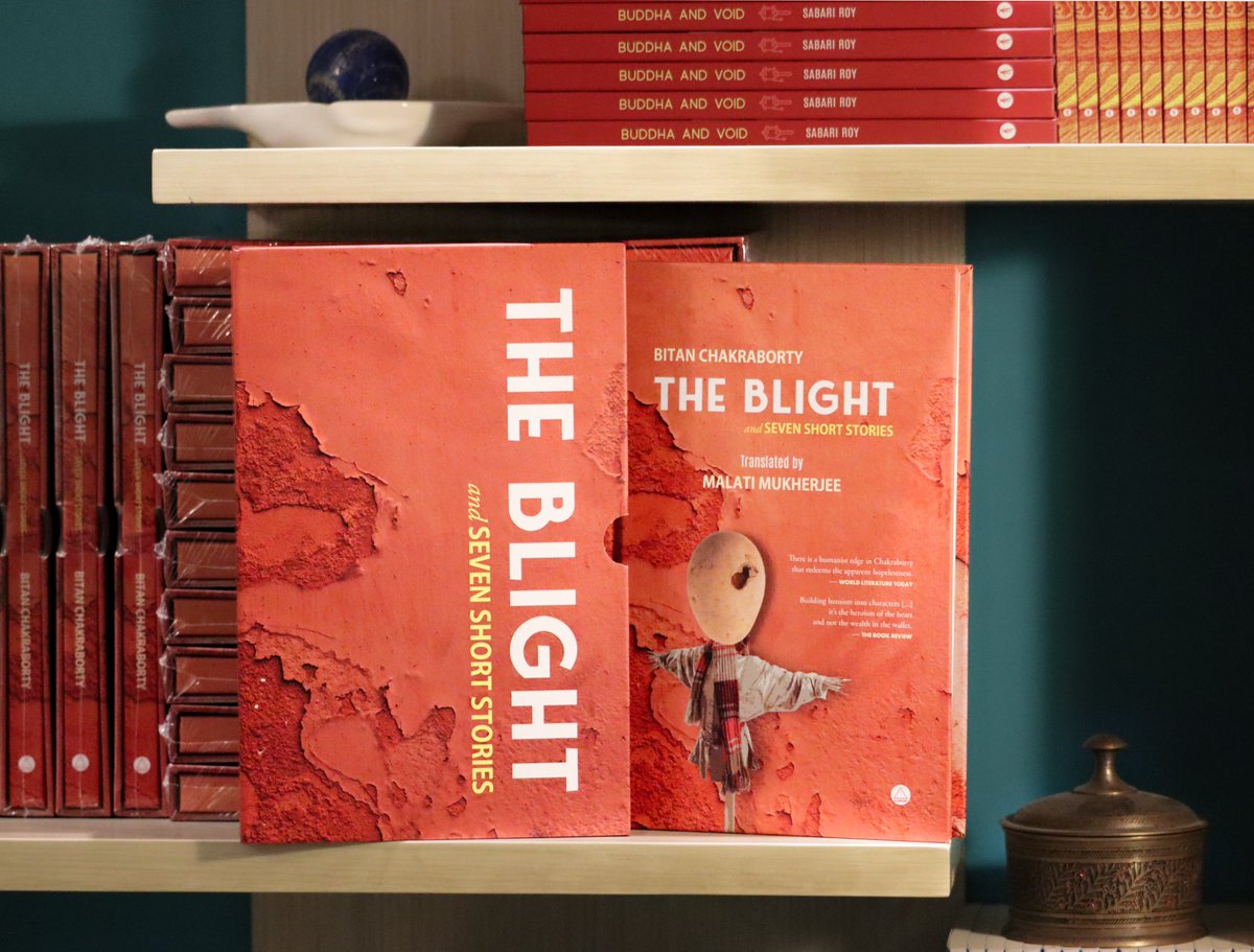 There are several occasions to celebrate in the coming few weeks. Bitan Chakraborty's new book, The Blight and Seven Short Stories, arrived yesterday. A hardcover book of fiction, and it's the first time that Shambhabi Imprint has produced a moon-cut sleeve case. It protects the