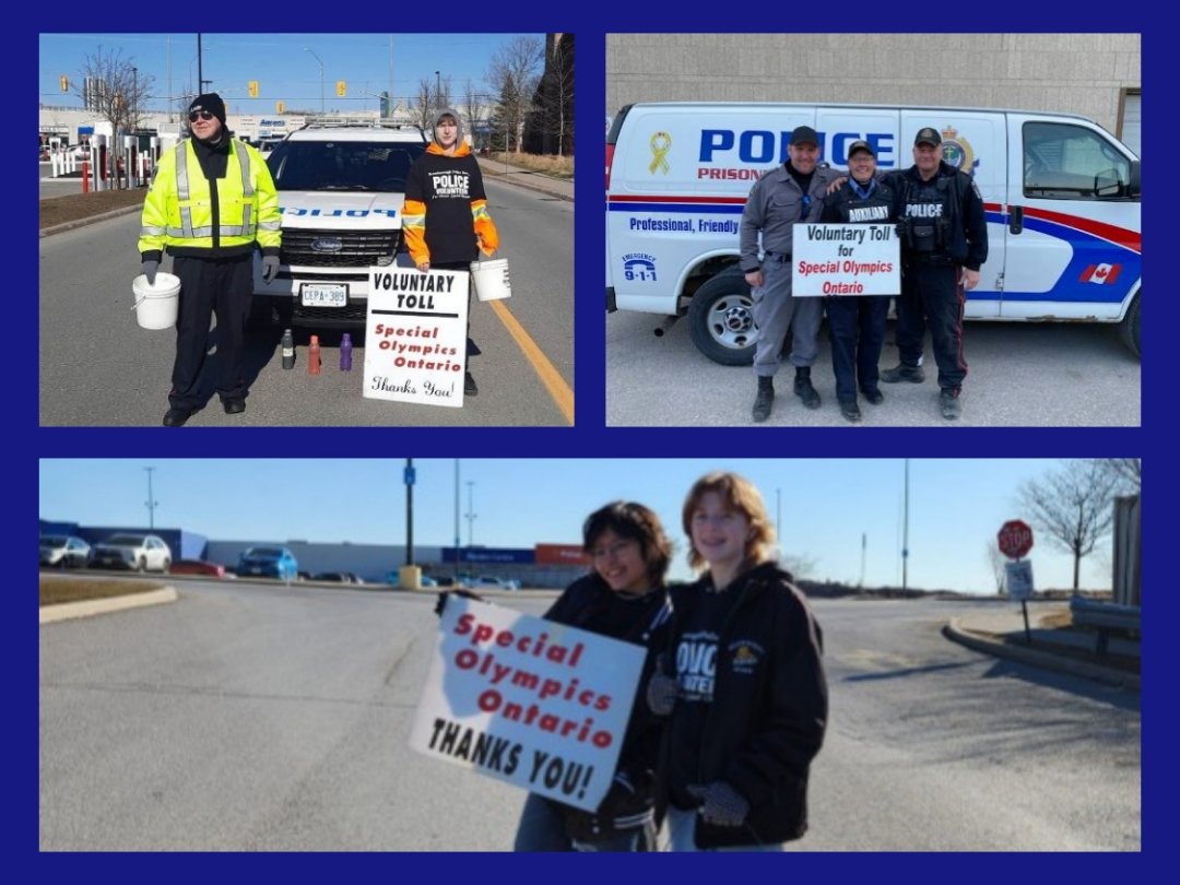 Your Peterborough Police Auxiliary Unit and volunteers will be collecting money for Special Olympics Torch Run.

You will find our smiling faces at various locations throughout the city on March 30th, 9am-5pm

#peterboroughpolice #specialolympics  #soo