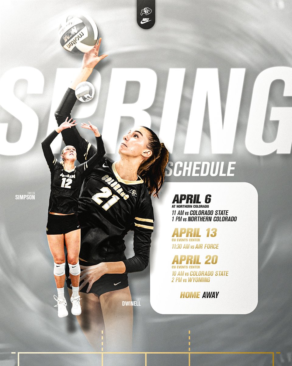 Spring is upon us! 🌸 Five scrimmages (three at home) coming up in April, let's play some volleyball 🏐 📰 buffs.me/4cBKdkm #GoBuffs