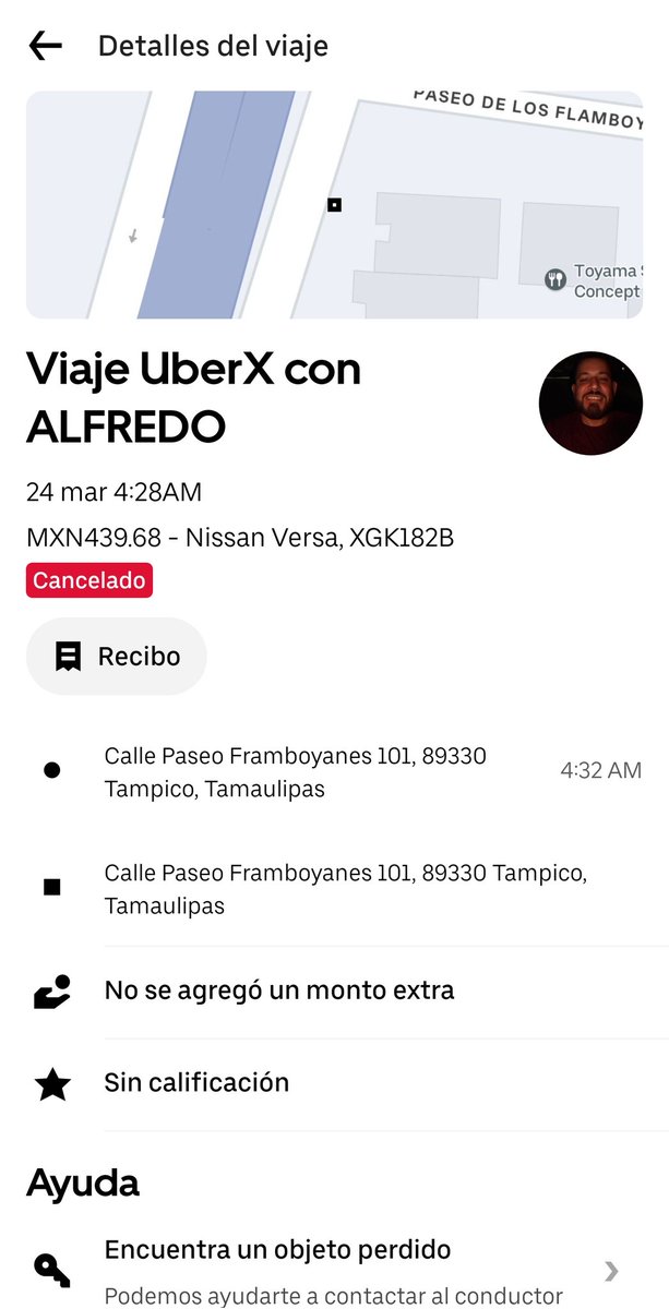 ulfsarkmonster's tweet photo. @Uber_MEX Como me pueden estar cobrando a mi si el conductor no quiso finalizar el viaje después de dejarme? Fue un viaje de 10 minutos y el conductor obviamente se desvió después de dejarme y en la app solo me responden que no me pueden ayudar pero no me responden por qué??? https://t.co/HvtlRCD1iP