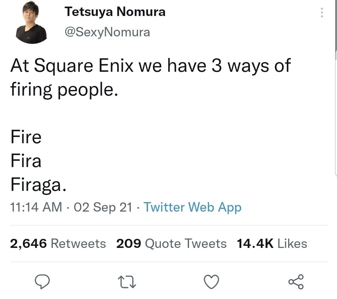 I’d hate to get firaga’d by squareenix. 😂 #finalfantasy