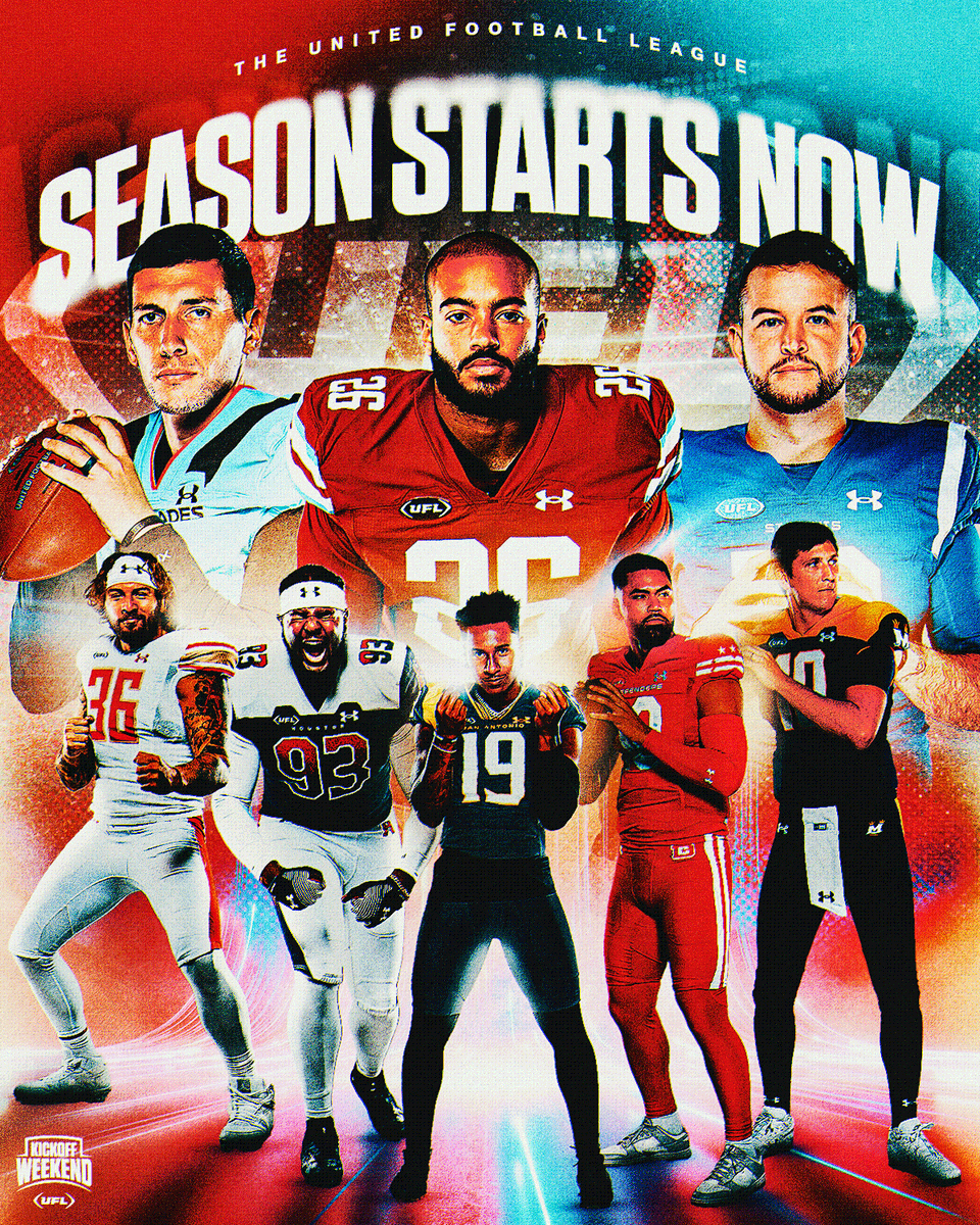 THE UFL SEASON IS OFFICIALLY HERE 🏈🔥 It all kicks off today at 1pm ET on FOX 🙌
