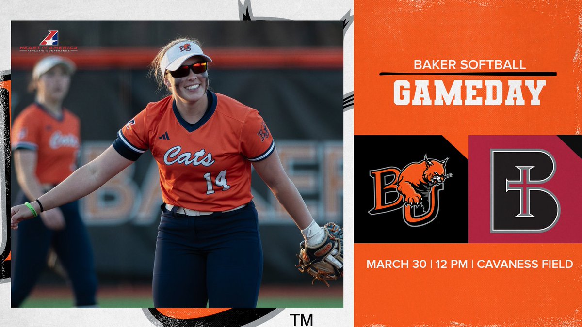 SB: (RV) Baker softball hosts its Senior Day with a doubleheader against conference rival (RV) Benedictine, starting today at Noon at Cavaness Field!

Live Stats (1): bit.ly/3THfdXA
Live Stats (2): bit.ly/49iMvC4
Live Stream: bit.ly/3UWb7xh