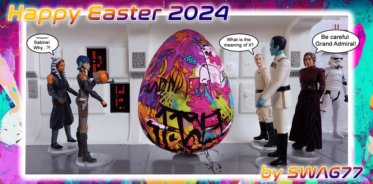 SabineWren77's tweet photo. Happy Easter... #EasterEgg #graffiti by #SabineWren @SabineWren77 and @SWAG_77 #Thrawn #GrandAdmiralThrawn #stormtrooper #CaptainPellaeon #MorganElsbeth #Ahsoka #AhsokaTano @Master__Ahsoka #StarWars https://t.co/QAULC32Idy