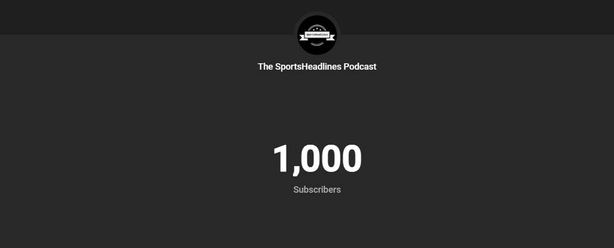 Grateful to hit 1k subs on me and my friends Yotube channel as a kid having a platform to talk sports just came naturally and was really destiny. Sports for me is really life, all the debates all the horrible takes led us to here. Job not finished 10k next @SportsHeadline8