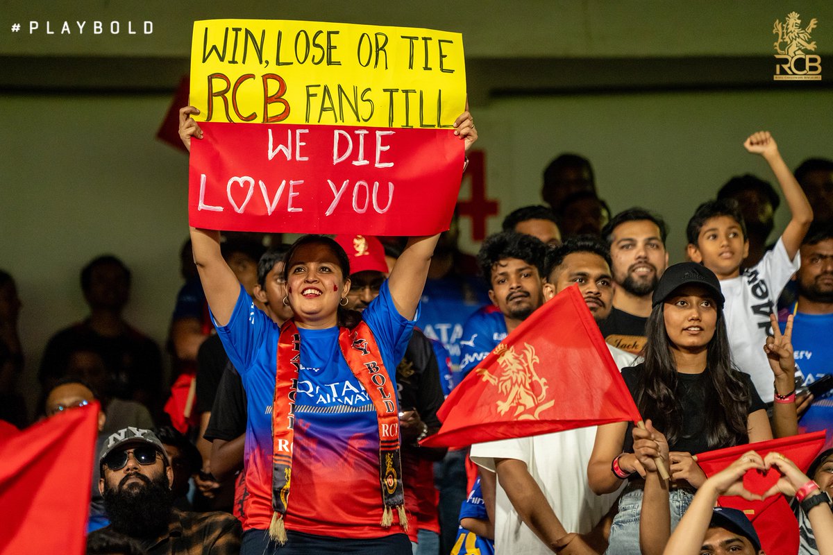 RCBTweets's tweet photo. Always behind us, always cheering for us! Thank you for the support, 12th Man Army. 👏🫡

We’ll be back better and stronger to entertain you and spread smiles. 🤗❤️

#PlayBold #ನಮ್ಮRCB #IPL2024 https://t.co/Nhg03u49W1