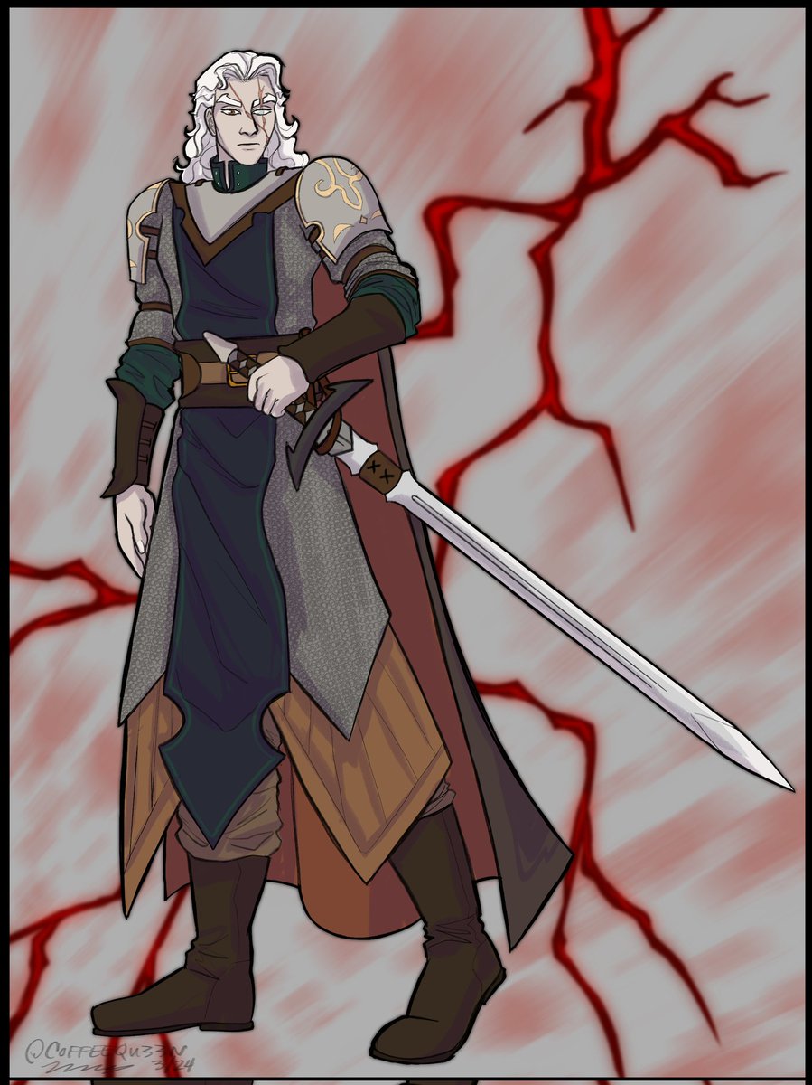 The last addition to the series- my boy. 
#dnd #dnd5e #dungeonsanddragonsart #dungeonsanddragonscharacter #dungeonsanddragons #ttrpg #bloodhunter