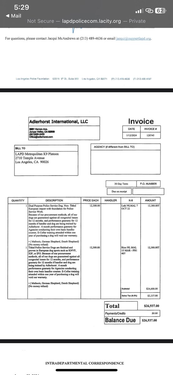 Couple new police dogs, funded by @LAPoliceFdtn, being acquired from the Hitler-themed puppy mill this week at LA Police Commission. ens.lacity.org/lapd/agendas/l…