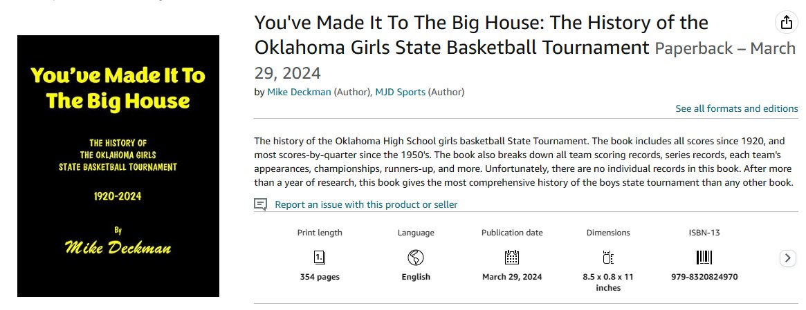 The girls book is available on Amazon.

amazon.com/dp/B0CZDWK297

#Seiling #OBA #Oklahomabible #Lomega #Lookebasickles #Hammon #Merritt #Dale #Dalepirates #Elreno #Owasso #OSSAA #Historyofthebighouse