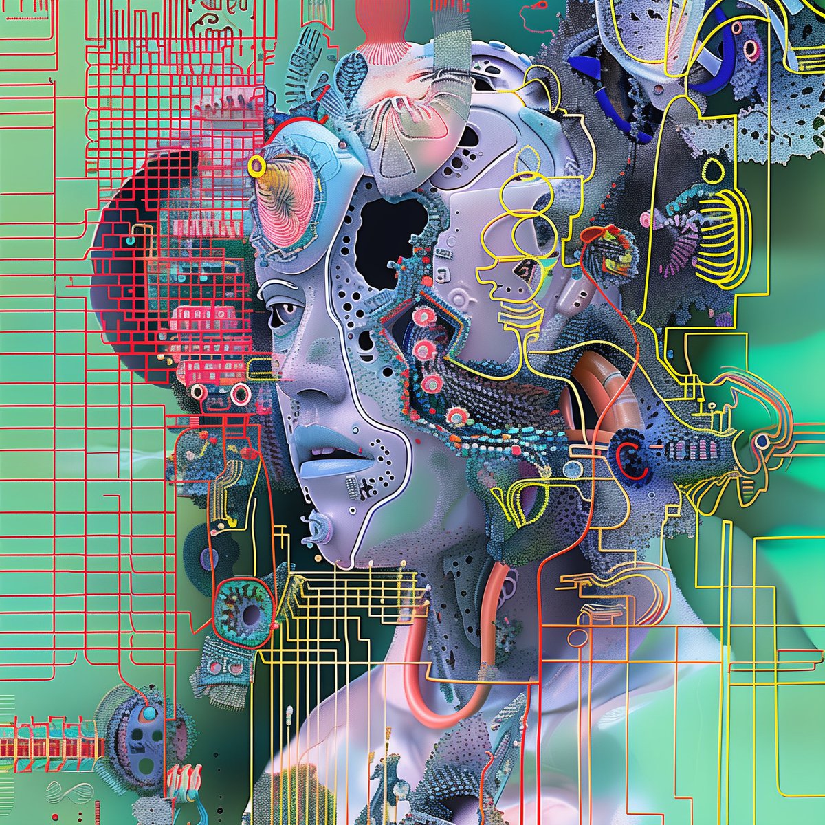 jregalado's tweet image. 🦠 🤖 #midjourneyV6 #imageblending #sciencefantasy #sciencefiction #grimes