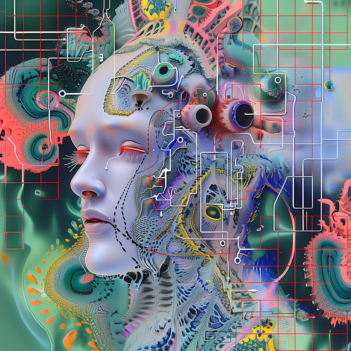 jregalado's tweet image. 🦠 🤖 #midjourneyV6 #imageblending #sciencefantasy #sciencefiction #grimes