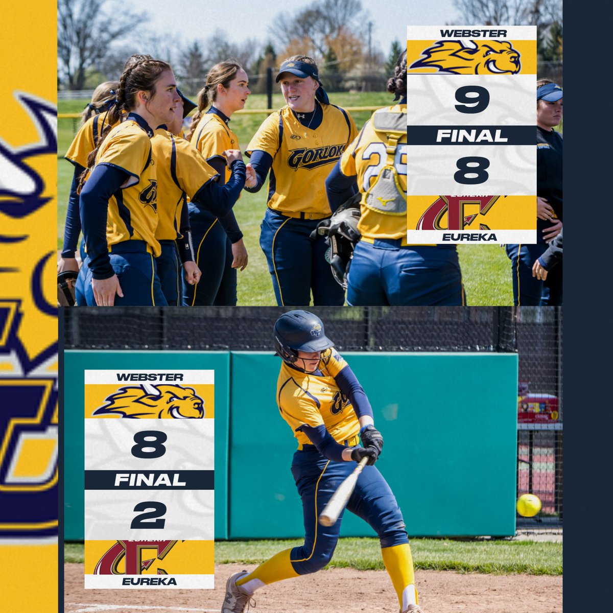 GORLOKS SWEEP! @GorloksSoftball improves to 2-0 in @SLIAC play to move to 15-7-1 on the season! They are back home next Sunday for a DH against Lyon! @websteru @WebsterUNews #LokNation
