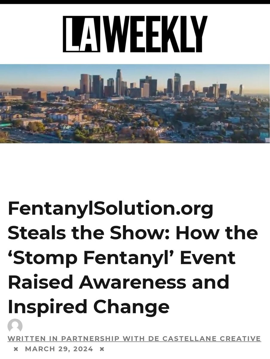 🎉 Thrilled to be featured in LA Weekly! 🎉 Dive into the captivating story of how our STOMP! Fentanyl event stole the spotlight, raising awareness and igniting change. Read the full article here! Thank you, <a href="/ToddHerschberg/">Todd Herschberg </a>, Rogue Collective, Amy Shine, Mikey D'Amato, Active