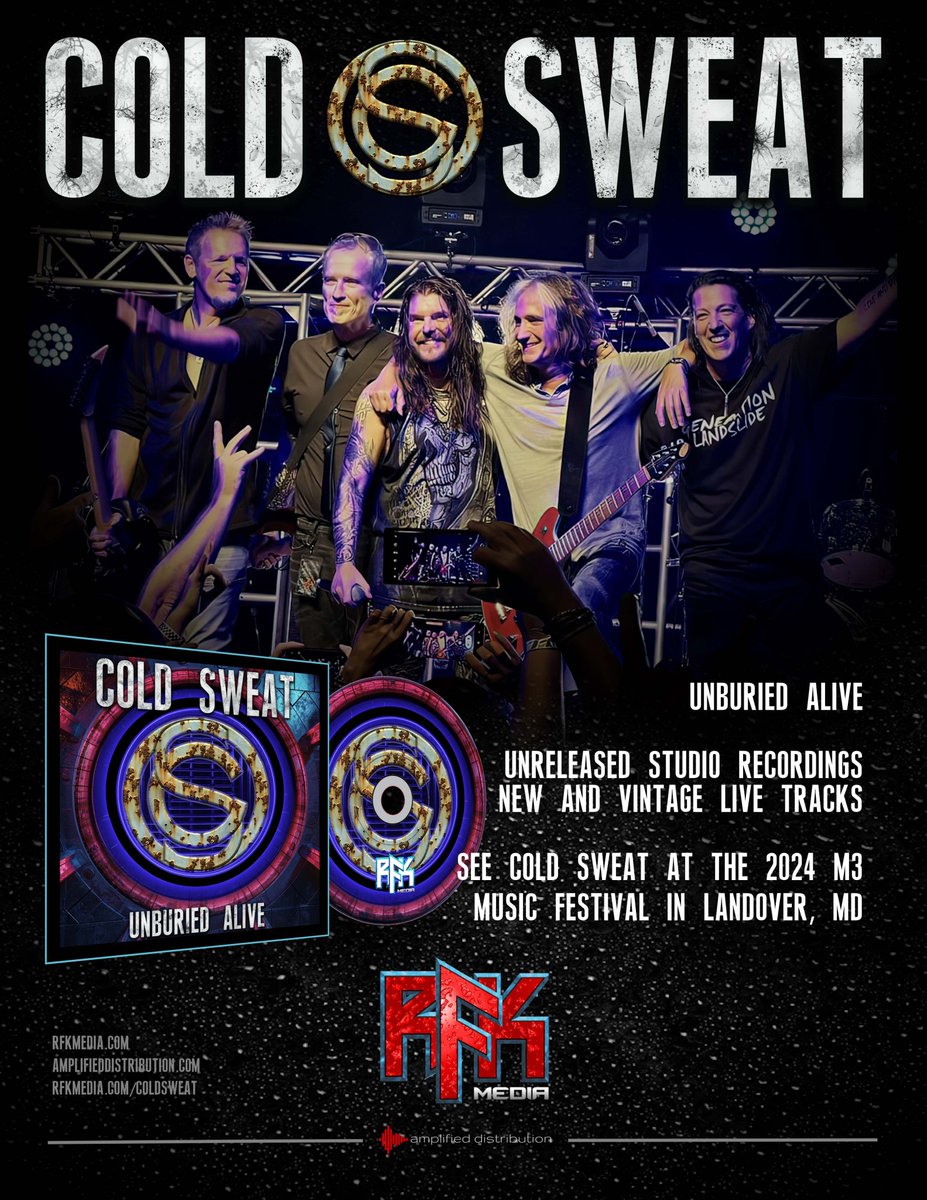 Lost treasure from veteran rockers COLD SWEAT is now officially UNBURIED ALIVE from RFK Media! All links, stream/download/purchase CDs, new video: lnk.to/coldsweat