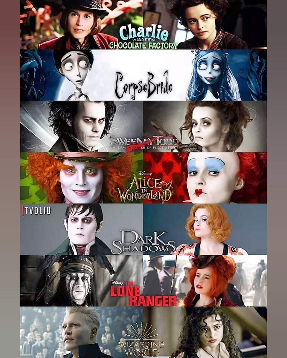 ✨️ Johnny Depp \u0026 Helena Bonham Carter 🎬, image size:960x1200