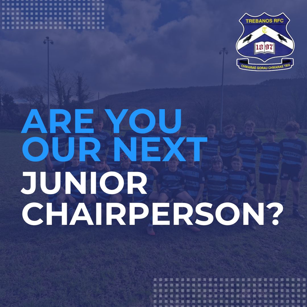 After six successful seasons, our junior chairperson, Edd, has decided to step down, we thank him for all his hard work. We are now looking to elect a new passionate and enthusiastic chairperson for the 2024/25 season. Email us on trebanosmandjrfc@gmail.com to find out more.