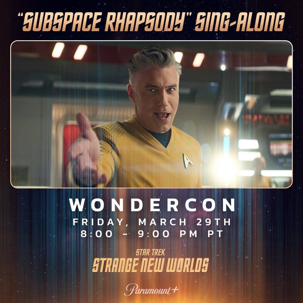 Get in, nerds. We’re going to #WonderCon! @tom_polce @flying_lobster @horgandee @StarTrek @whitebearpr @LakeshoreRecs @tweakalizer #SubspaceRhapsody #StrangeNewWorlds