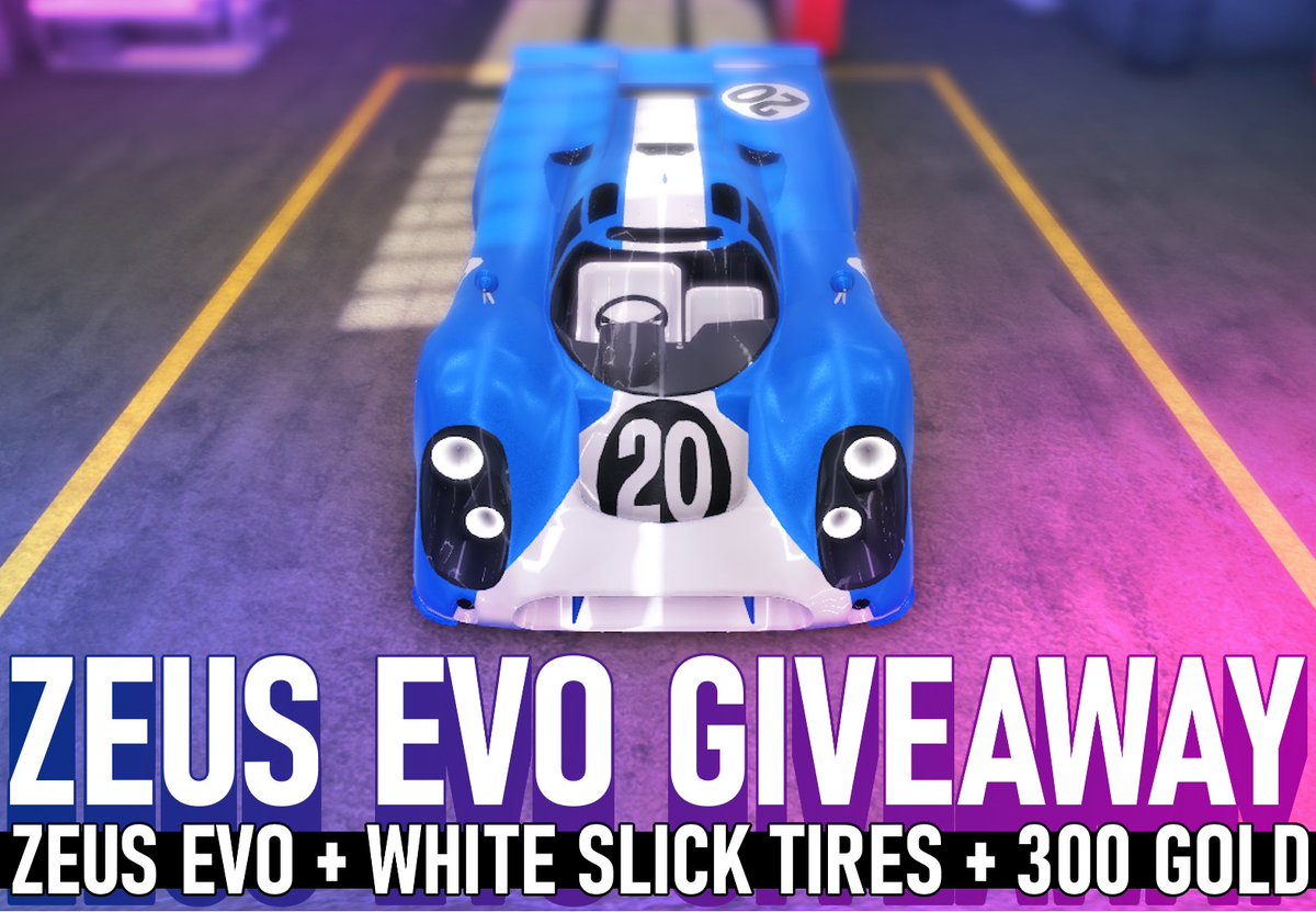 Drive World (@driveworldrblx) on Twitter photo 🐇GIVEAWAY TIME!🎉
Be one of the lucky TEN to win a Zeus Evo BUNDLE! Just do these three things to enter:
✅FOLLOW us! <a href="/DriveWorldRBLX/">Drive World</a>
✅REPOST/RETWEET this post!
✅REPLY with your Roblox Username
Winners will be announced Wednesday at 4:00pm Pacific Time. BEST OF LUCK! 🎉🐰 🐇GIVEAWAY TIME!🎉
Be one of the lucky TEN to win a Zeus Evo BUNDLE! Just do these three things to enter:
✅FOLLOW us! <a href="/DriveWorldRBLX/">Drive World</a>
✅REPOST/RETWEET this post!
✅REPLY with your Roblox Username
Winners will be announced Wednesday at 4:00pm Pacific Time. BEST OF LUCK! 🎉🐰