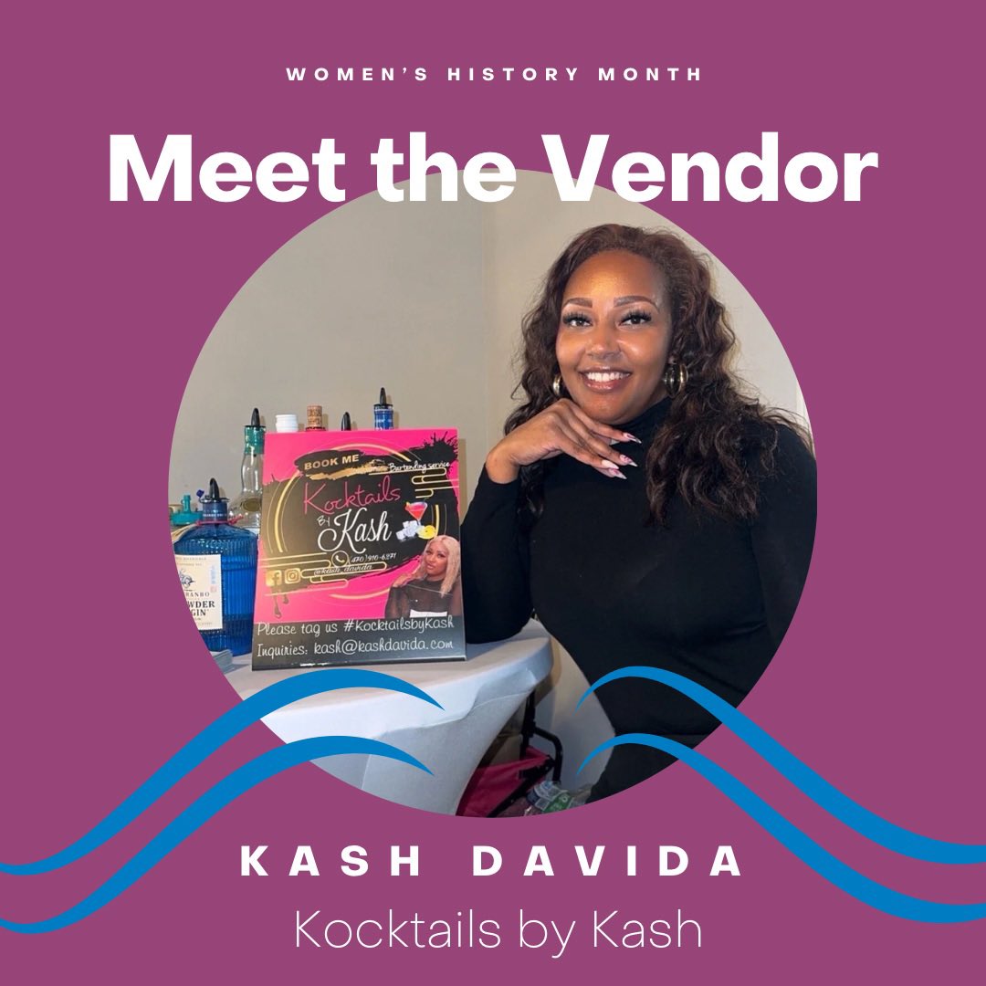 joinvendorspace's tweet photo. 🌟 Closing out #WomensHistoryMonth by spotlighting a phenomenal woman owned vendor, Kocktails by Kash! Swipe to catch her behind the scenes interview from Atlanta’s Sweetfest! Looking for more women owned vendors? Discover them on Vendorspace! ✨ #KocktailsByKash #joinvendorspace https://t.co/CQE0yfHKD7