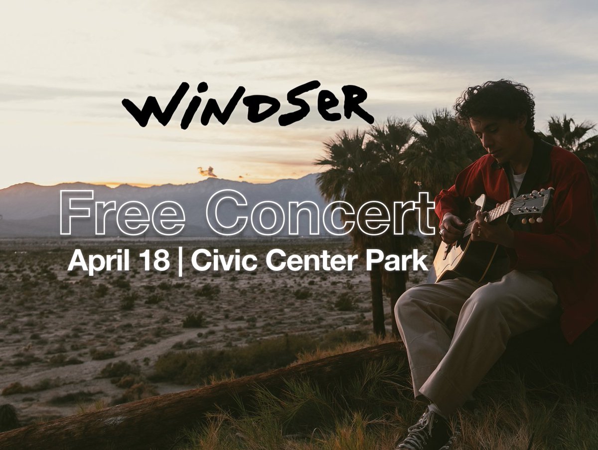 BIG announcement on the way for the FREE @windsermusic Concert April 18th at Civic Center Park - including a ⛵SECOND performer ⛵(the emojis ARE a hint)! Find out first in Monday's Digital Brightside Newsletter! Not signed up? Do it now, don't miss out: palmdesert.gov/.../mark.../br…
