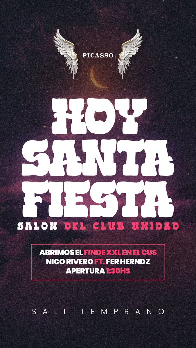 picassobigfloor's tweet photo. Esta noche nos vemos en el CUS !!
#SantaFiesta ! https://t.co/ImnCZnSJzc