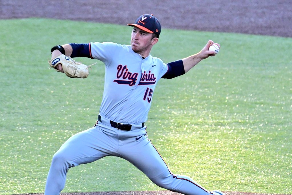 Meanwhile, Evan Blanco was solid tonight for @UVABaseball, keeping Duke's explosive offense in check into the 5th but mixing his 88-92 fastball with a good changeup and a functional breaking ball. He exits with bases loaded, 2 outs in 5th, leading 7-1.