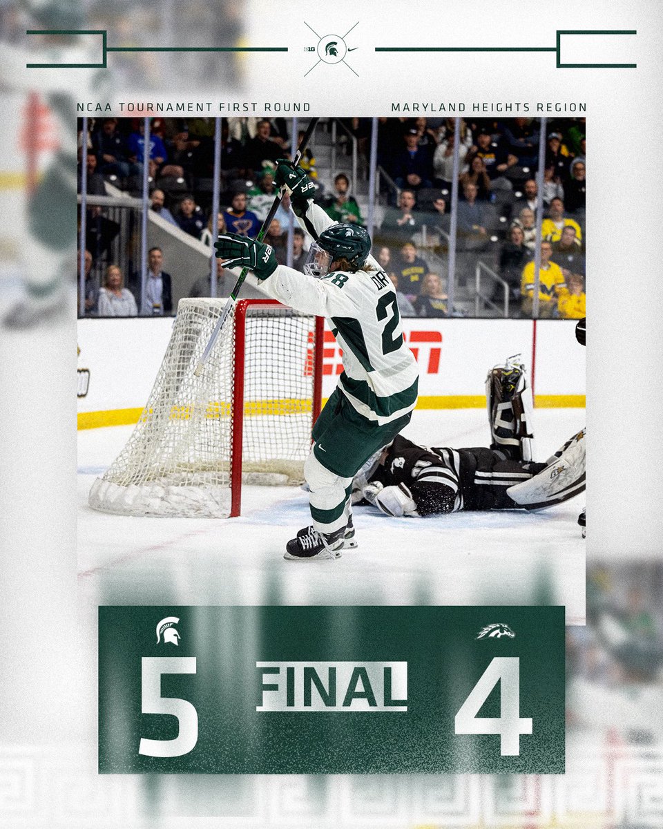 Victory for MSU! Jeremy Davidson scores in overtime to send the Spartans through to Round 2. #GoGreen