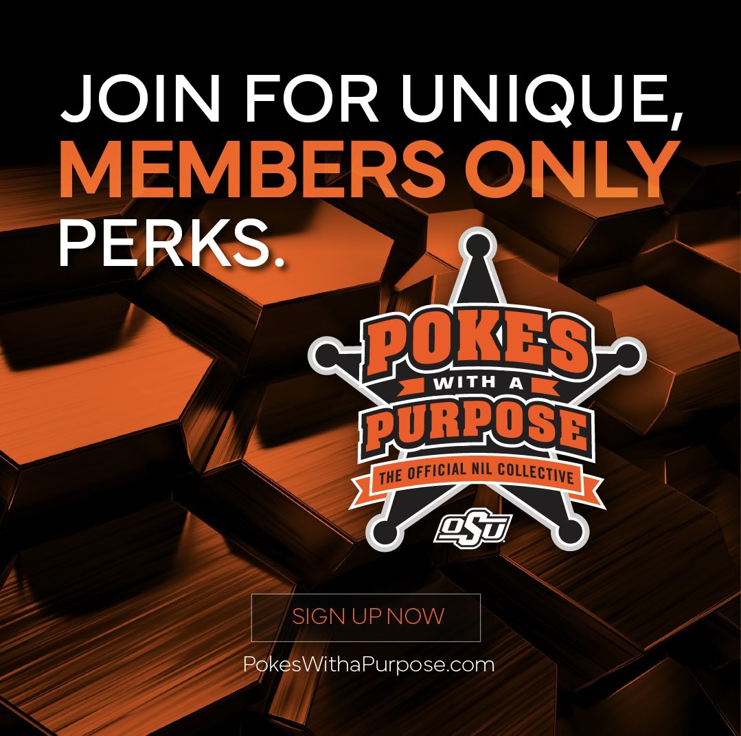 Join the Pokes with a Purpose membership program and enjoy the benefits! Go Pokes! 
pokeswithapurpose.com/donate