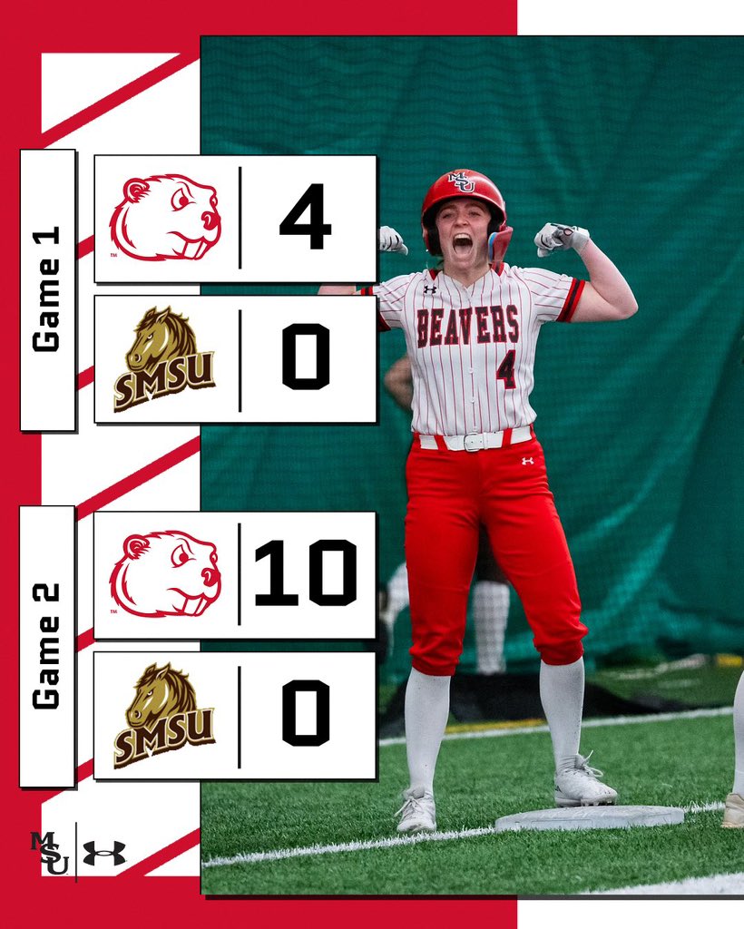 🚨Beavers Win🚨 Your Beavers won both games in the doubleheader against SMSU! It was a fantastic team performance. Join us tomorrow at 11 am for our games against Mankato in the bubble! #BuildTheDam | #bALLin