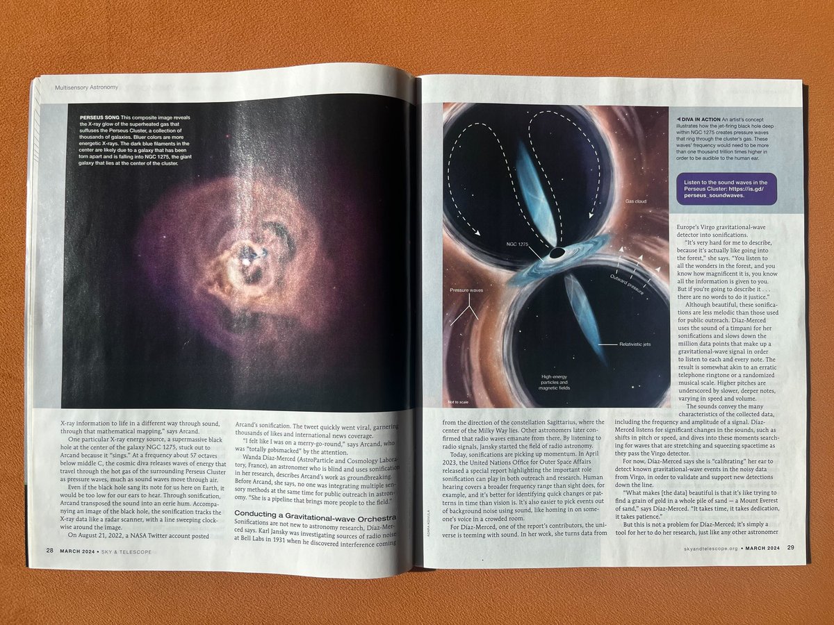 My favorite image in the story is this illustration of the black hole at the center of the Perseus Cluster by @koivulart. Adara originally created this for my story in a collaboration between @UCSC_SciCom and @CSUMB Department of Science Illustration!