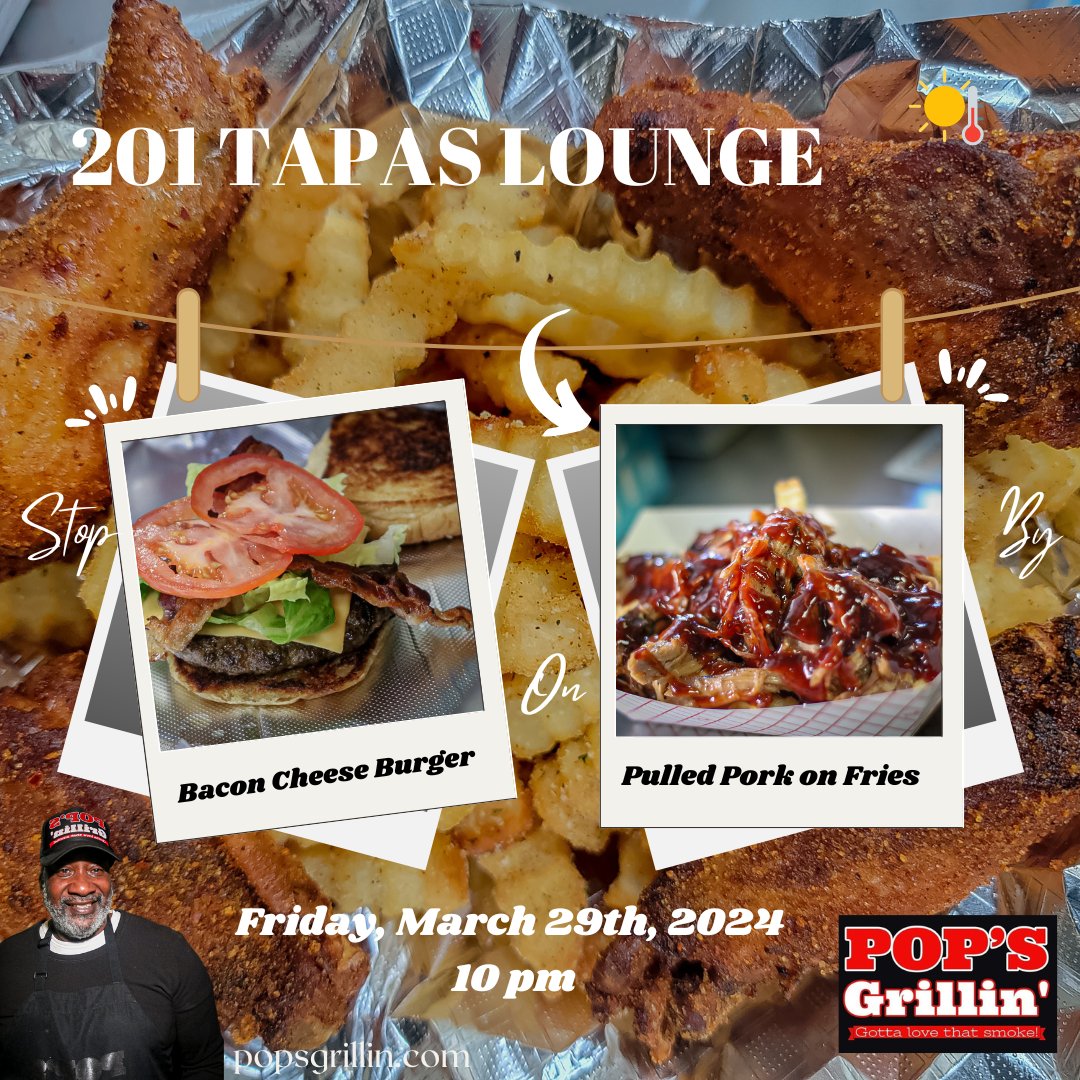 PopsGrillinFans's tweet image. 📢 Next Stop

Come join us tonight at 201 Tapas Lounge. An amazing atmosphere paires with delicious food Anytime. So come have a great time.

  2. @201_tapas_lounge
  10 PM - 2 AM
  201 James B Blackburn Dr Suite B, 
  Savannah, GA 31408

#schedule