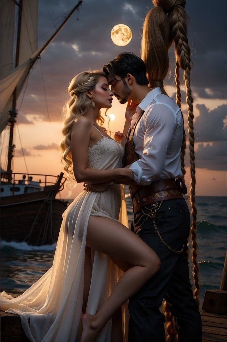 Ser tu pirata me gusta
más, q abordar un velero,
contigo soy lo q quiero,
contigo nada me asusta.
Porque la llama robusta
q prendes cuando te tengo,
hasta el mar incendia, vengo
cuál Tritón para besarte,
sobre las olas amarte...
Y por eso te retengo.

#poesia #FelizNoche