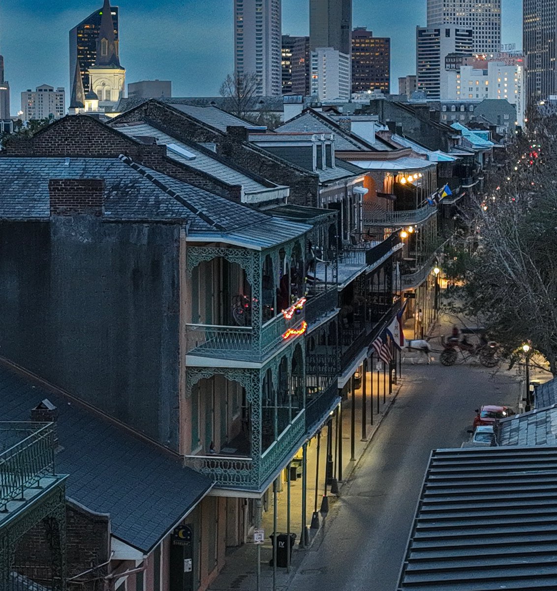 Royal street at dusk, New Orleans