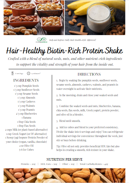 Hair-healthy biotin-rich protein shake..
Unlock Nature's Secrets to Hair Health and Overall Wellbeing

stopandregrow.com/wellness-wisdom?

#healthylifestylefacts #health #healthylifestyle