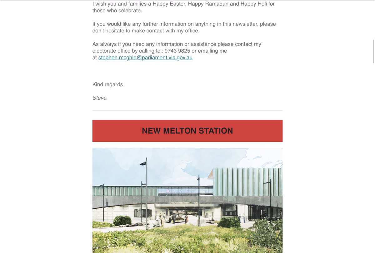 Mow3y's tweet image. @McghieMp #Melton #melton @VicGovAu #Bacchusmarsh 

MELTON ELECTORATE MARCH UPDATE: mailchi.mp/parliament/sta…