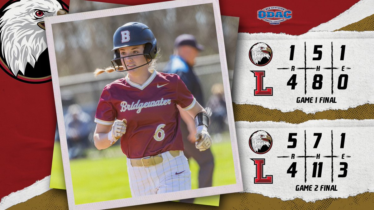 u̵p̵s̵e̵t̵ 𝗧𝗛𝗘 𝗦𝗧𝗔𝗡𝗗𝗔𝗥𝗗

<a href="/Bh2osoftball/">Bridgewater Softball</a> takes game two from No. 25 Lynchburg for the Eagle's first win over a ranked opponent since 2021.
#BleedCrimson #GoForGold 

🔗 tinyurl.com/28xpucuv