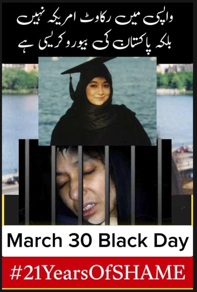 SenatorMushtaq's tweet photo. آج 30 مارچ کو ڈاکٹر عافیہ صدیقی کے اغواء اور آزمائشوں کے 21 سال پورے ہوگئے۔آج سے 21 سال پہلے 30 مارچ 2003 کو ڈاکٹر عافیہ صدیقی کو اغواء کیا گیا اورپھر پرویز مشرف نے پانچ ہزار ڈالر میں امریکیوں کو فروخت کر دیا۔ اس کے بعد ہر حکومت نے ان کی والدہ،بچوں،خاندان کے ساتھ ان کو اقتدار ملنے کے بعد 100 دنوں میں واپس لانے کا وعدہ کیا لیکن مظلوم عافیہ کو اغواء کے بعد افغانستان اور امریکہ میں جیلوں اور ٹارچر سیلوں میں 21 سال گزر گئے۔ 
ڈاکٹر عافیہ صدیقی کی رہائی کی کوششوں کو تیز کرنے کے لیے اور ان کے مسئلے کو عالمی سطح پر پھر اجاگر کرنے کے لیے عید کے فوراً بعد امریکہ جاؤں گا۔ ان شاءاللہ. 
حکمرانوں،غیرت دکھاؤ،قوم کی مظلوم بیٹی کو امریکہ جیل سے رہائی دلاؤ۔
#21YearsOfShame
BlackDay
FreeAafia 
Karachi
@FowziaSiddiqui 
@CliveSSmith 
@Aafiamovement 
@GovtofPakistan 
@PakPMO 
@PresOfPakistan 
@CMShehbaz 
@ForeignOfficePk 
@MIshaqDar50